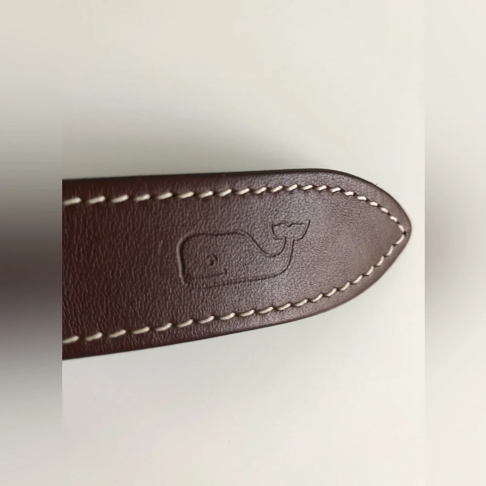 Vineyard Vines Santa Hammock Canvas Mai Tai Leather Unisex Belt Big Kid Size:26